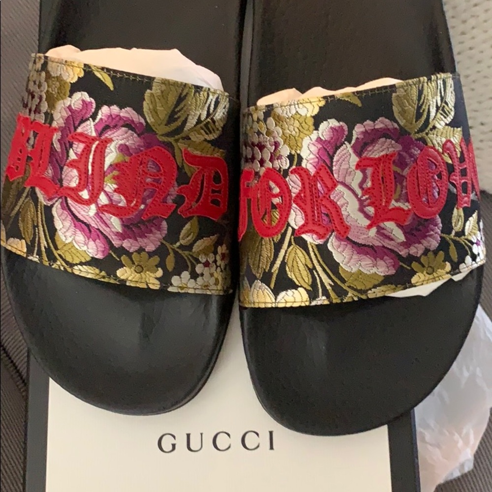 COPY - GUCCI Blind For Love slides mules 41 new